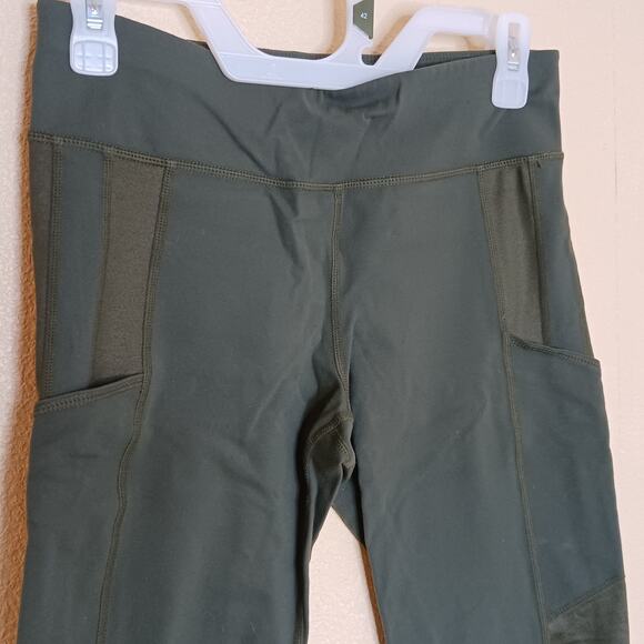 JoyLab Leggings Womens Medium Green Compression High Rise Pockets Stretch Gym - Picture 3 of 8